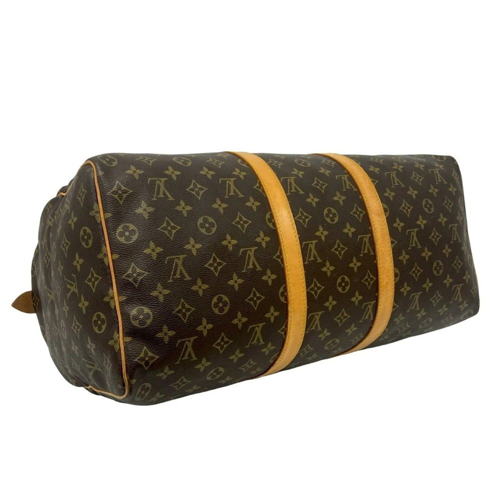 LOUIS VUITTON Vintage Brown Monogram Leather Keepall 50 Boston Bag - Picture 7 of 9
